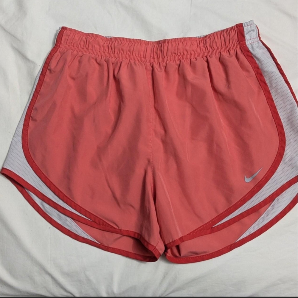 Nike Pink Athletic Running Shorts with Side Stripes